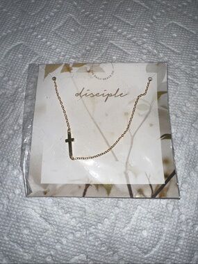 Gold Cross Pendant Necklace - Gold